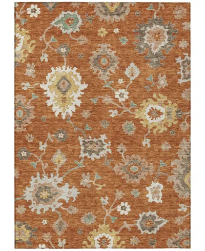 Addison Chantille Acn753 5'x7'6" Area Rug In Paprika