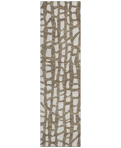Addison Chantille Acn754 2'3"x7'6" Runner Area Rug In Brown