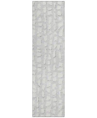 Addison Chantille Acn754 2'3"x7'6" Runner Area Rug In Silver