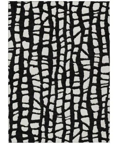 Addison Chantille Machine Washable Acn754 2'6"x3'10" Area Rug In Black