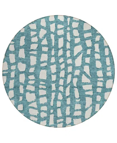 Addison Chantille Acn754 8'x8' Round Area Rug In Teal