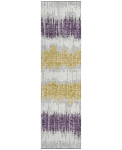 Addison Chantille Acn755 2'3"x7'6" Runner Area Rug In Silver