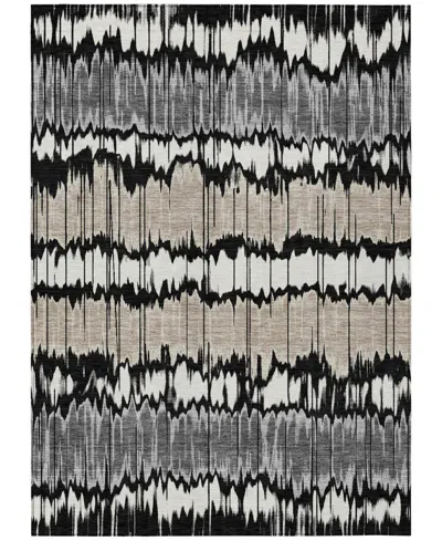 Addison Chantille Machine Washable Acn755 5'x7'6" Area Rug In Black