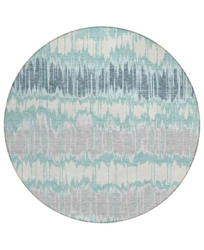 Addison Chantille Acn755 8'x8' Round Area Rug In Teal