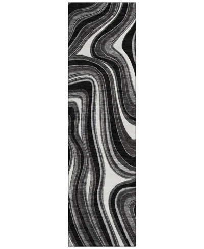Addison Chantille Acn756 2'3"x7'6" Runner Area Rug In Black