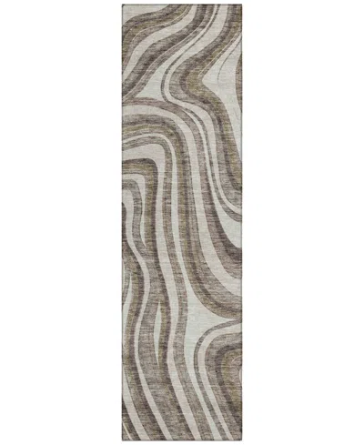 Addison Chantille Acn756 2'3"x7'6" Runner Area Rug In Brown