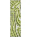 Addison Chantille Machine Washable Acn756 2'3"x7'6" Runner Area Rug In Lime