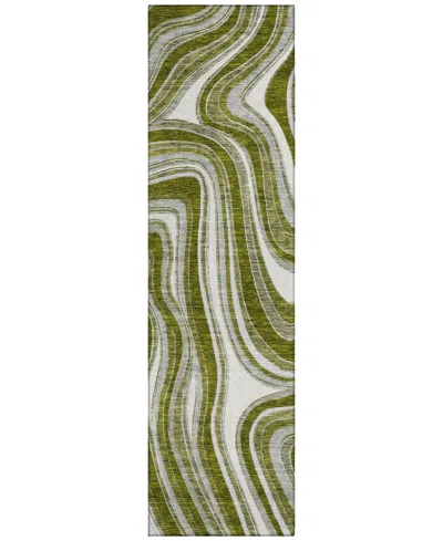 Addison Chantille Acn756 2'3"x7'6" Runner Area Rug In Olive