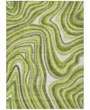 Addison Chantille Machine Washable Acn756 5'x7'6" Area Rug In Lime