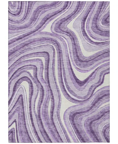Addison Chantille Machine Washable Acn756 8'x10' Area Rug In Lavender