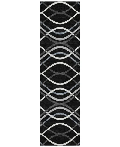 Addison Chantille Acn757 2'3"x7'6" Runner Area Rug In Black