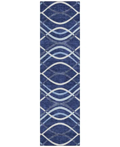 Addison Chantille Acn757 2'3"x7'6" Runner Area Rug In Navy