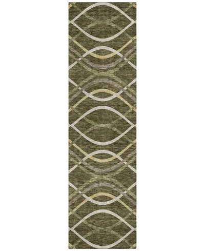 Addison Chantille Acn757 2'3"x7'6" Runner Area Rug In Olive