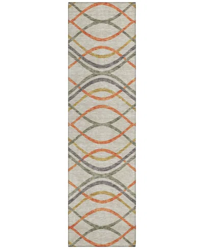 Addison Chantille Acn757 2'3"x7'6" Runner Area Rug In Orange