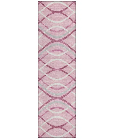 Addison Chantille Acn757 2'3"x7'6" Runner Area Rug In Pink