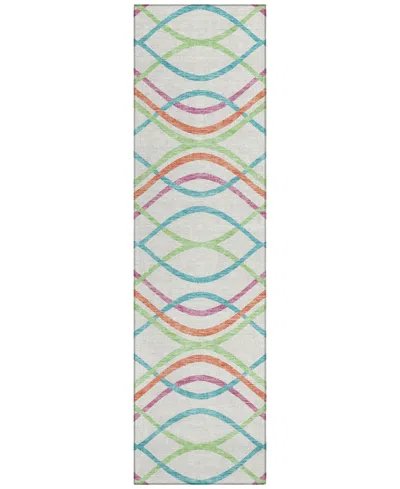 Addison Chantille Acn757 2'3"x7'6" Runner Area Rug In White