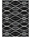 Addison Chantille Machine Washable Acn757 3'x5' Area Rug In Black