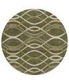 Addison Chantille Acn757 8'x8' Round Area Rug In Olive