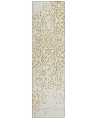 Addison Chantille Acn758 2'3"x7'6" Runner Area Rug In Gold