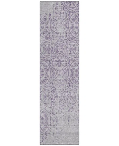Addison Chantille Acn758 2'3"x7'6" Runner Area Rug In Lavender