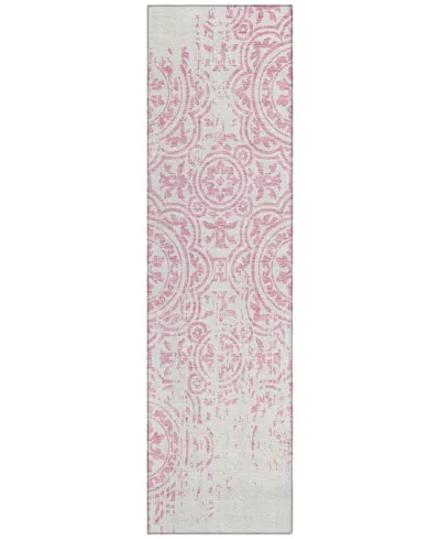 Addison Chantille Acn758 2'3"x7'6" Runner Area Rug In Pink