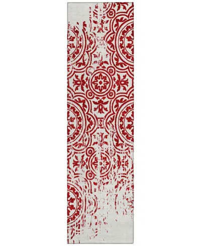 Addison Chantille Acn758 2'3"x7'6" Runner Area Rug In Red