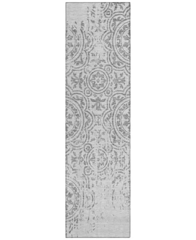 Addison Chantille Acn758 2'3"x7'6" Runner Area Rug In Silver