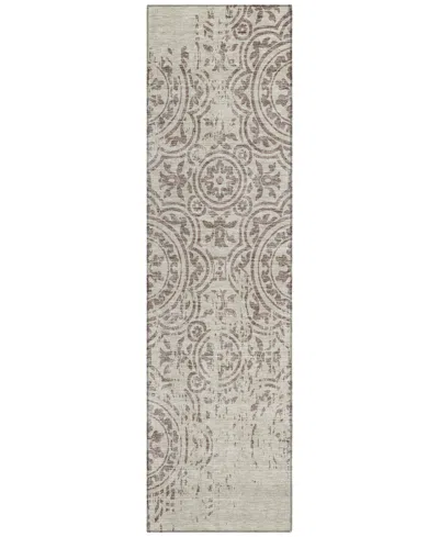 Addison Chantille Acn758 2'3"x7'6" Runner Area Rug In Taupe