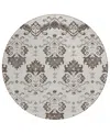 Addison Chantille Acn759 8'x8' Round Area Rug In Chocolate