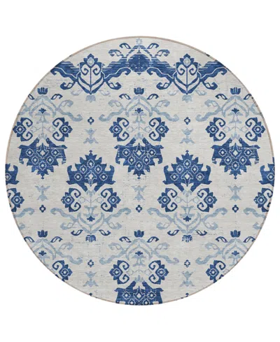 Addison Chantille Acn759 8'x8' Round Area Rug In Navy