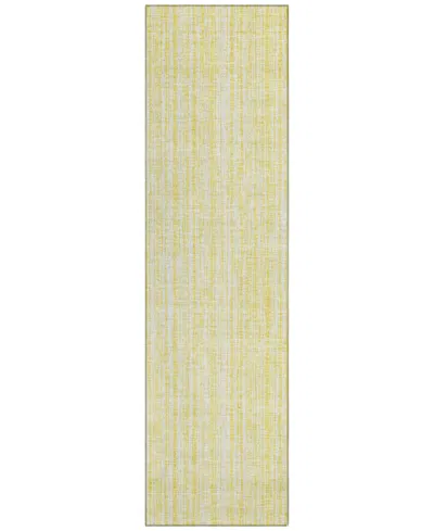 Addison Chantille Acn760 2'3"x7'6" Runner Area Rug In Yellow