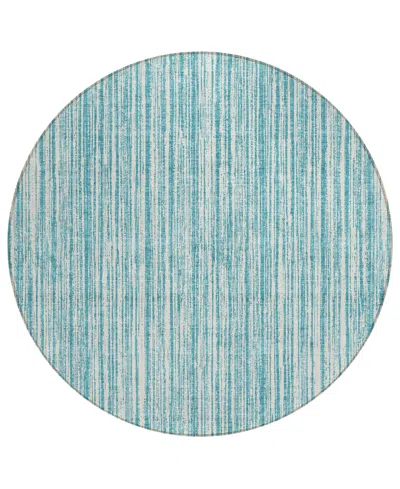 Addison Chantille Acn760 8'x8' Round Area Rug In Teal