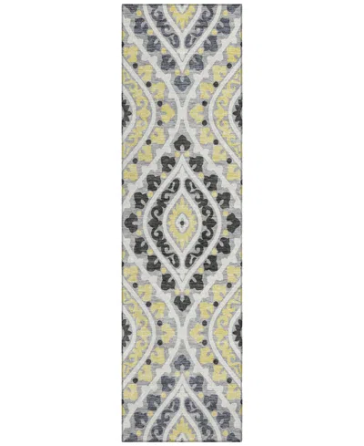 Addison Chantille Acn761 2'3"x7'6" Runner Area Rug In Gray
