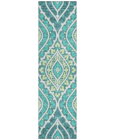 Addison Chantille Acn761 2'3"x7'6" Runner Area Rug In Teal