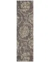 Addison Chantille Acn762 2'3"x7'6" Runner Area Rug In Brown