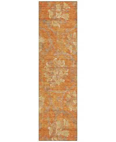 Addison Chantille Acn762 2'3"x7'6" Runner Area Rug In Orange
