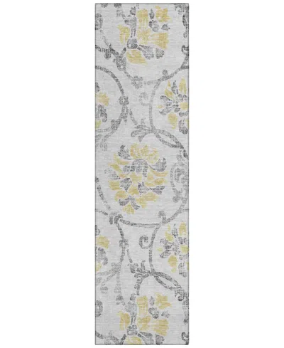 Addison Chantille Acn762 2'3"x7'6" Runner Area Rug In Silver