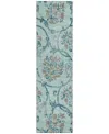 Addison Chantille Acn762 2'3"x7'6" Runner Area Rug In Teal