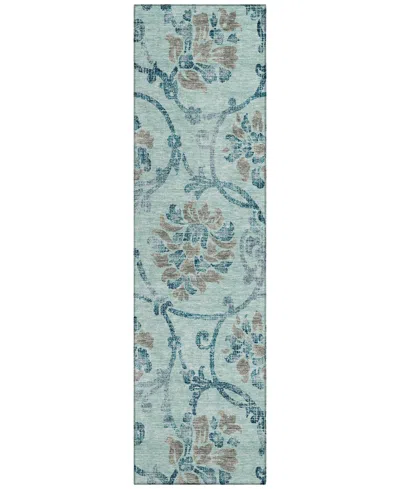 Addison Chantille Acn762 2'3"x7'6" Runner Area Rug In Teal