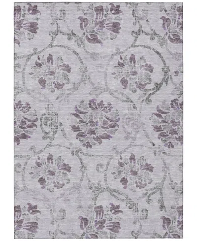Addison Chantille Machine Washable Acn762 5'x7'6" Area Rug In Lavender