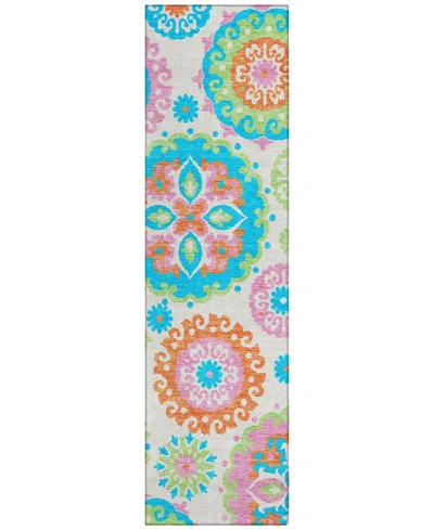 Addison Chantille Acn763 2'3"x7'6" Runner Area Rug In White