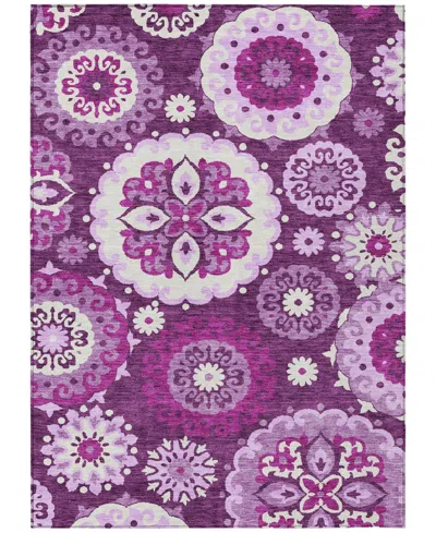 Addison Chantille Acn763 2'6"x3'10" Area Rug In Eggplant