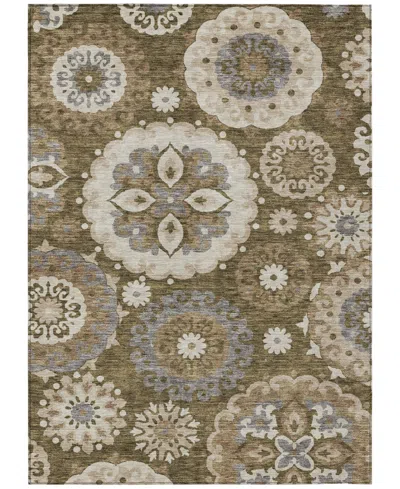 Addison Chantille Machine Washable Acn763 3'x5' Area Rug In Brown