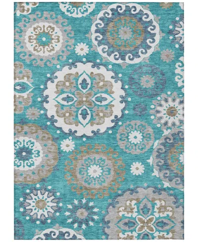 Addison Chantille Machine Washable Acn763 9'x12' Area Rug In Teal