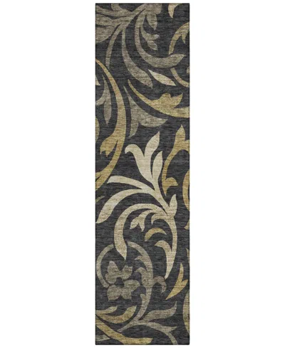 Addison Chantille Acn764 2'3"x7'6" Runner Area Rug In Black