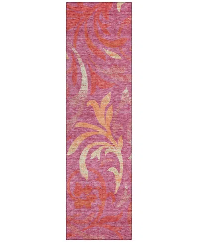 Addison Chantille Acn764 2'3"x7'6" Runner Area Rug In Rose