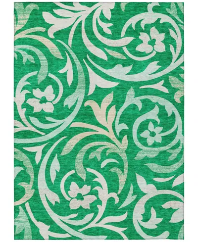 Addison Chantille Machine Washable Acn764 8'x10' Area Rug In Green
