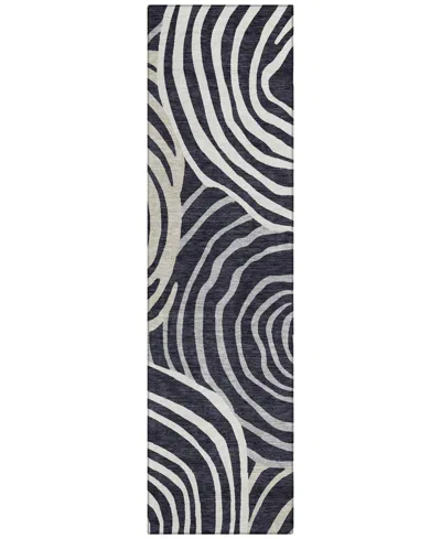 Addison Chantille Acn765 2'3"x7'6" Runner Area Rug In Black