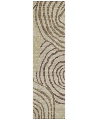 Addison Chantille Acn765 2'3"x7'6" Runner Area Rug In Brown