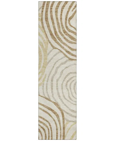 Addison Chantille Acn765 2'3"x7'6" Runner Area Rug In Gold